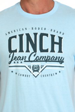 Men's Cinch Jean Company Tee - Light Blue - MTT1690673