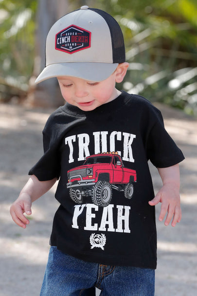 TODDLER TRUCK YEEAH TEE BLACK - KIDS BOYS TEE - MTT7671089