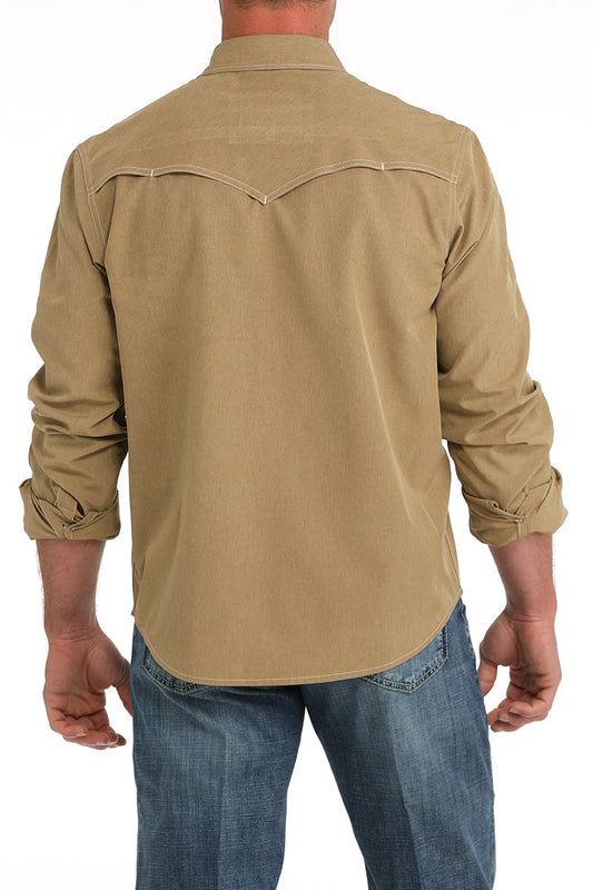 Men's Arenaflex Western Camp Shirt - Brown - MTW1403002