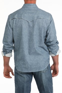 Men's Arenaflex Western Camp Shirt - Blue - MTW1403003