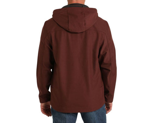 Men's Hooded Softshell Jacket - Red - MWJ1593003