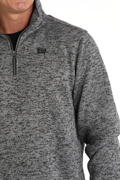 Men's CINCH 1/4 Zip Sweater - Gray - MWK1080014