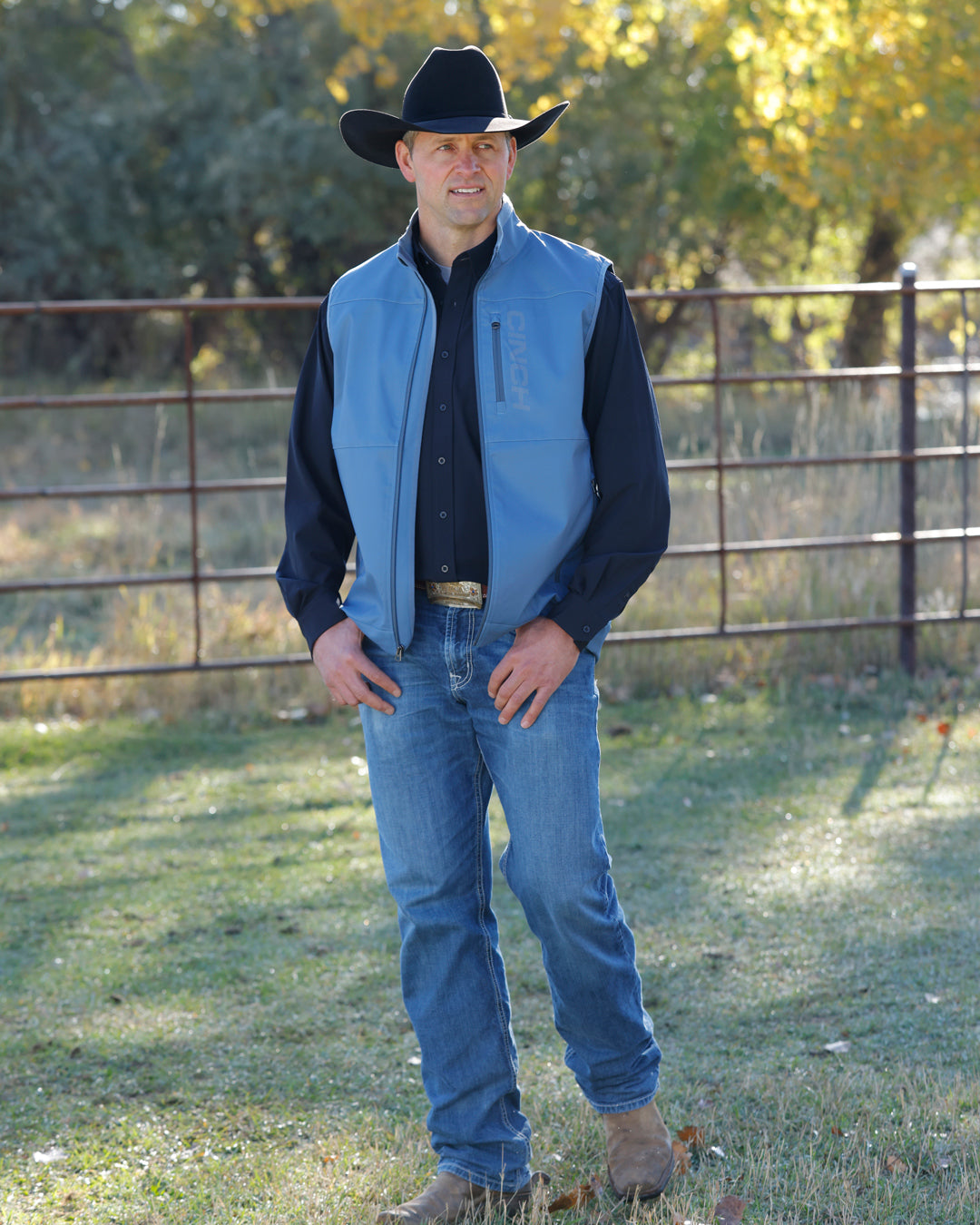 CINCH MENS WINDPROOF VEST - BLU-MWV1099014