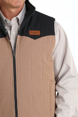Men's Reversible Quilted Vest - Khaki/Navy - MWV1576004