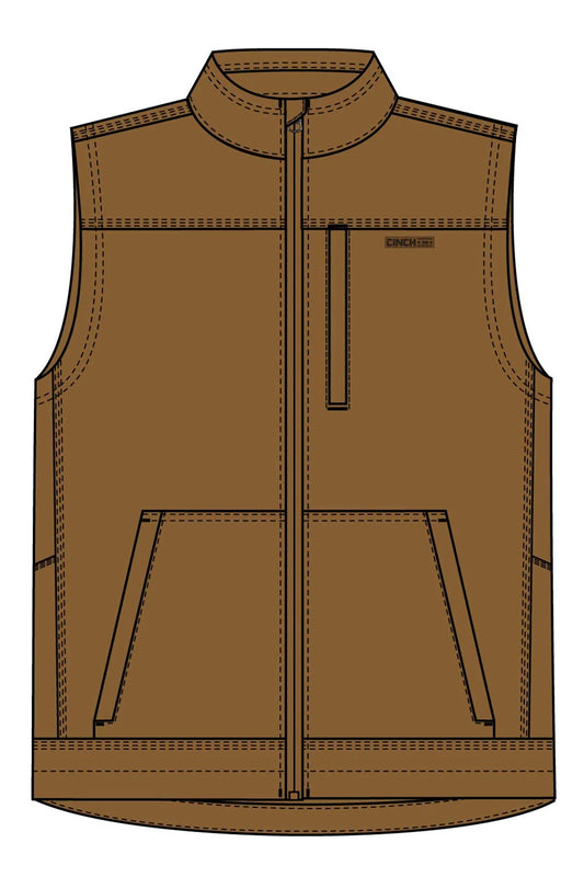 CINCH Men's Brown Canvas Vest