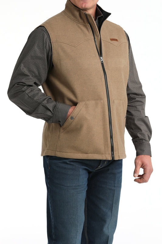Cinch Men's Khaki Western Full Zip Vest