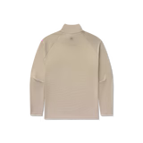 Southern Marsh Southampton Performance Quarter Zip - Stripes - White & Dark Olive