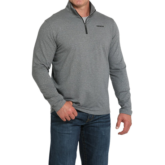 Cinch Men's 1/4 Zip Charcoal Grey Pullover