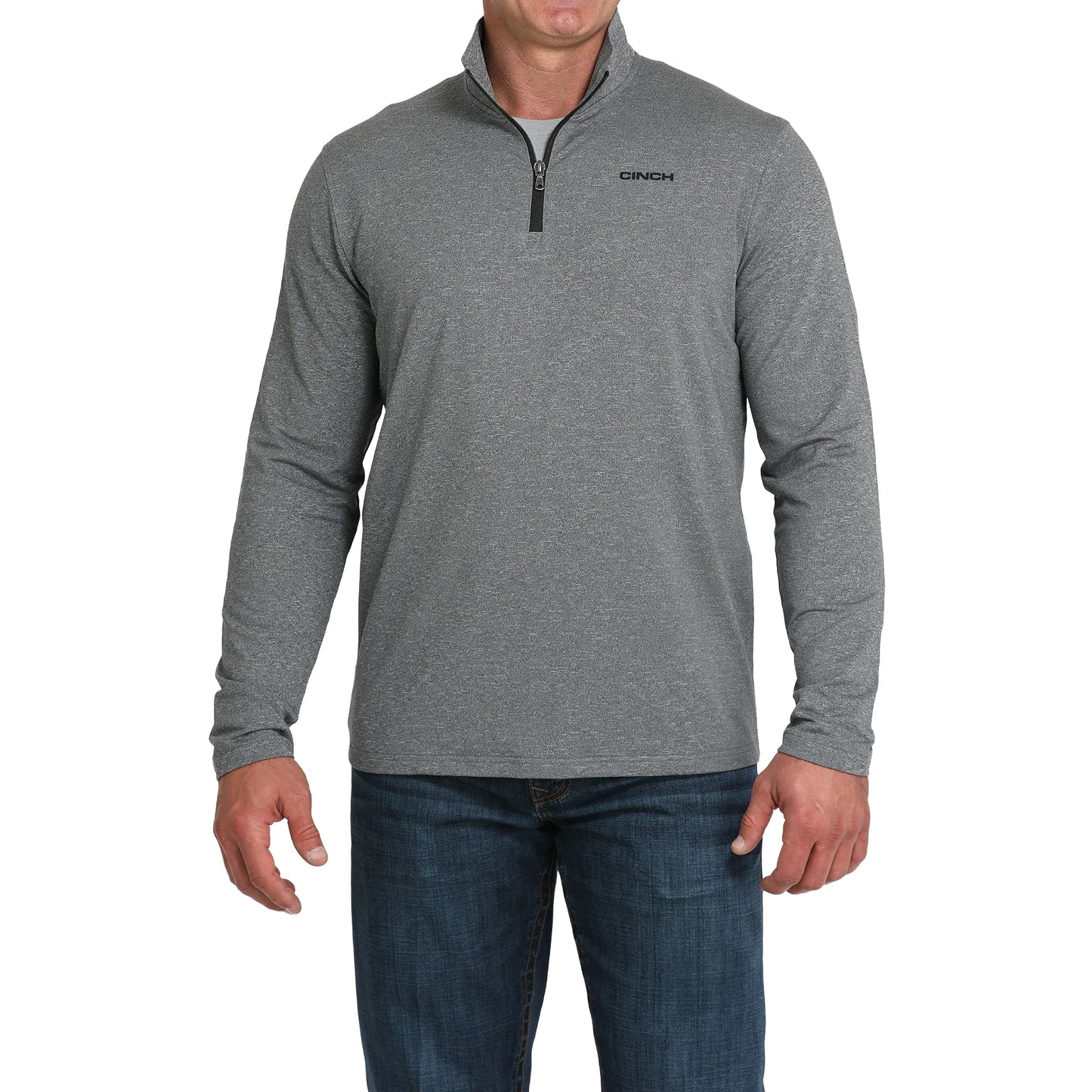 Cinch Men's 1/4 Zip Charcoal Grey Pullover