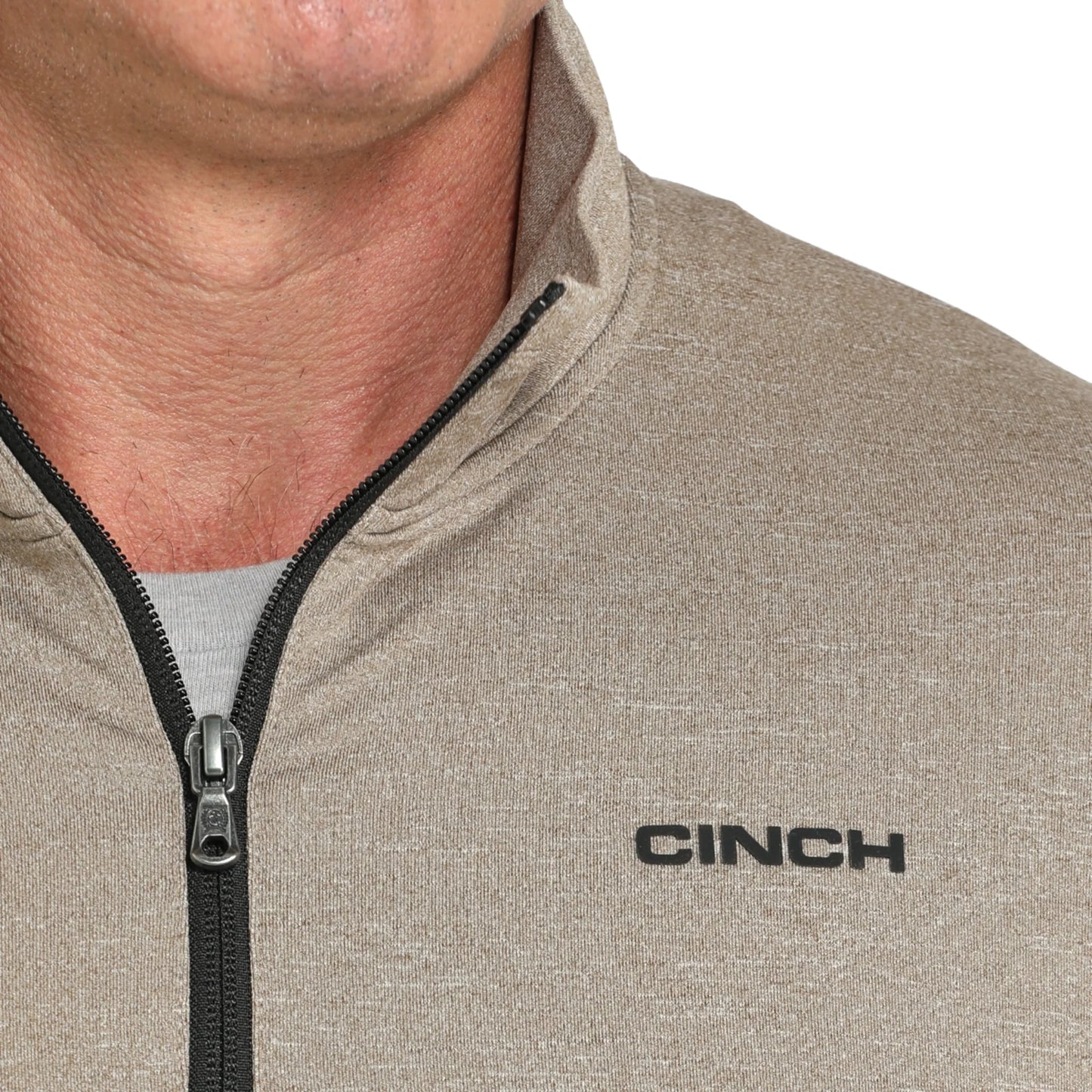 Cinch Men's Stone Brown Quarter Zip Pullover