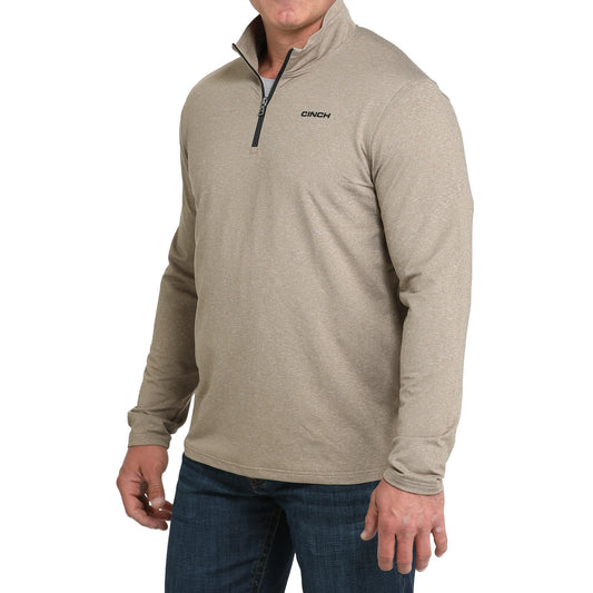 Cinch Men's Stone Brown Quarter Zip Pullover