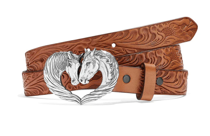 Justin Girl's Spirit Heart Brown Belt - C30244
