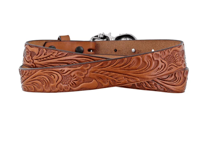 Justin Girl's Spirit Heart Brown Belt - C30244