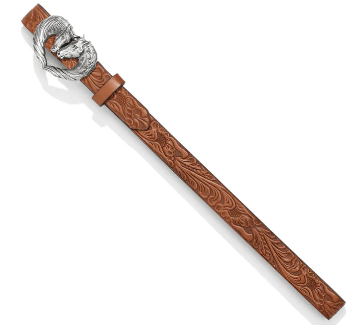 Justin Girl's Spirit Heart Brown Belt - C30244