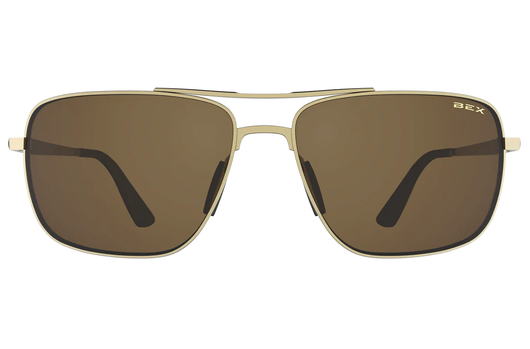 BEX PORTER AVIATOR SUNGLASS GLD/BRN
