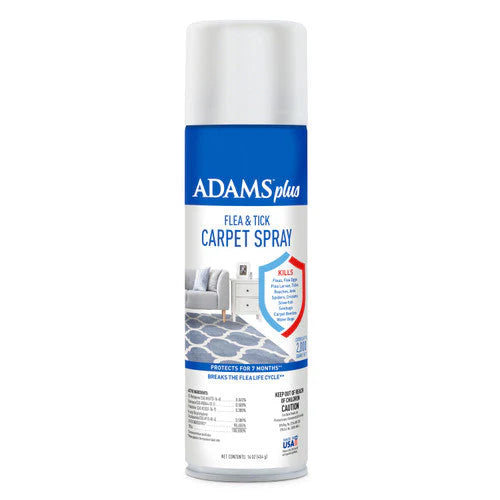 Adams Plus Spray para Alfombras contra Pulgas y Garrapatas, Para Uso en Interiores 16 Onzas