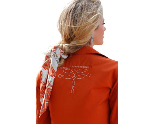 Cruel Denim Women's Long Sleeve Solid Snap Shirt - Brown