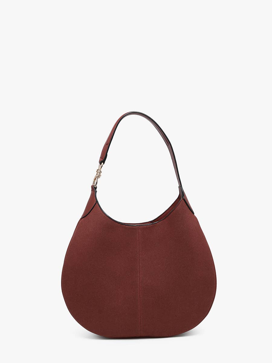 Jen & Co. - Vanessa Faux Suede Hobo w/ Gold Accented Strap | M2881