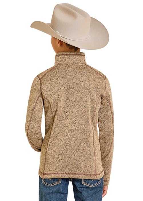 Panhandle Boy's Melange Quarter Zip Pullover - DB91C06180