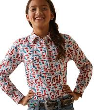 Girl's Blazin Boots Snap Shirt - SMALL