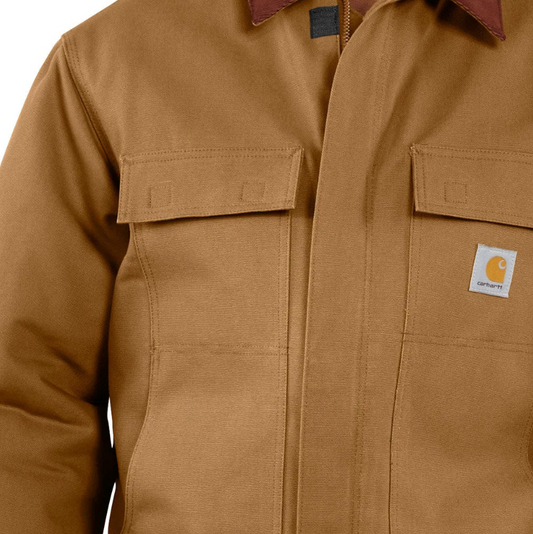 Loose Fit Firm Duck Insulated Traditional Coat