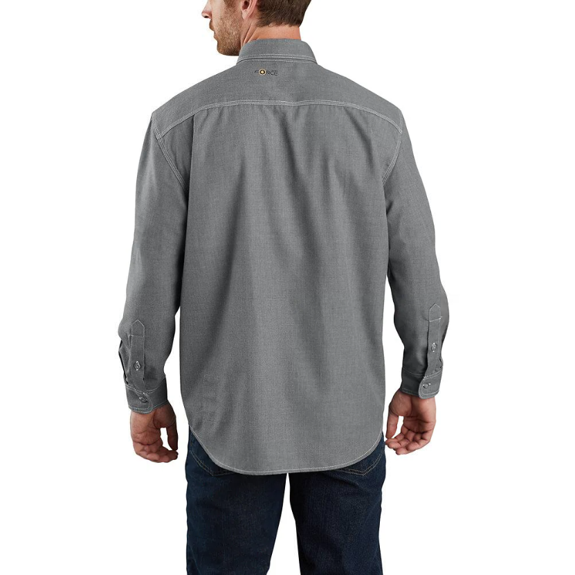 Flame-Resistant Carhartt Force® Loose Fit Lightweight Long-Sleeve Button-Front Shirt - 104138
