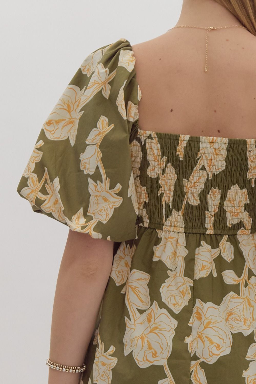 Entro - Green Floral Dress