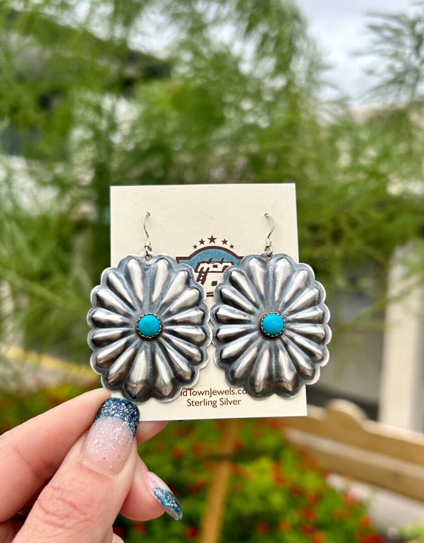 BOHEMIAN TURQ CONCHO EARRINGS