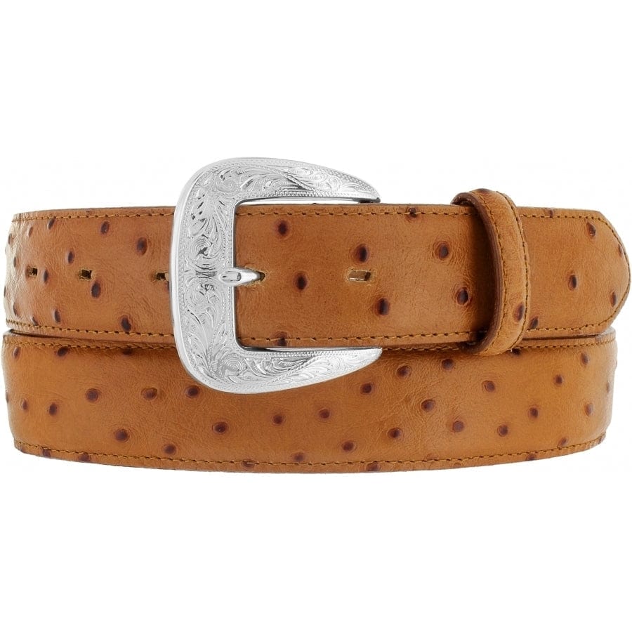 Tony Lama Men's Brown Ostrich Print Belt - 1377L