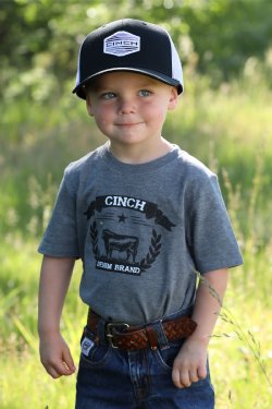 Cinch Toddler Boy's Short Sleeve Grey Graphic Tee