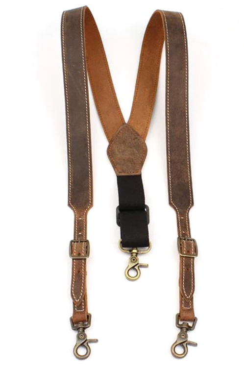 Nocona Heavy Stitch Medium Brown Galluses - N8400044