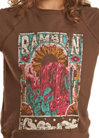 Rock & Roll Cowgirl Girls Ramblin' Java Graphic Pullover