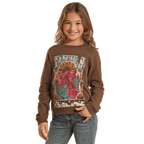 Rock & Roll Cowgirl Girls Ramblin' Java Graphic Pullover