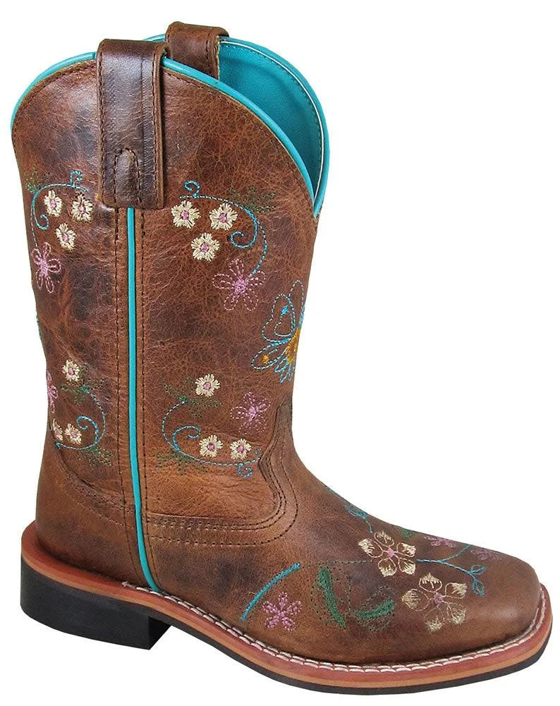 Smoky Mountain Girl's Floralie Brown Leather Western Boot - 3833T