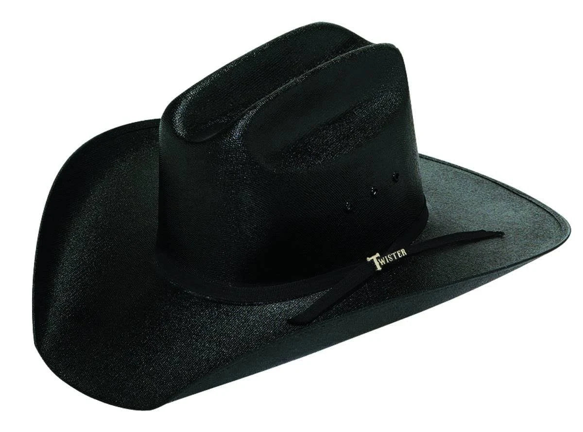 Twister Black Pre-Shaped Straw hat