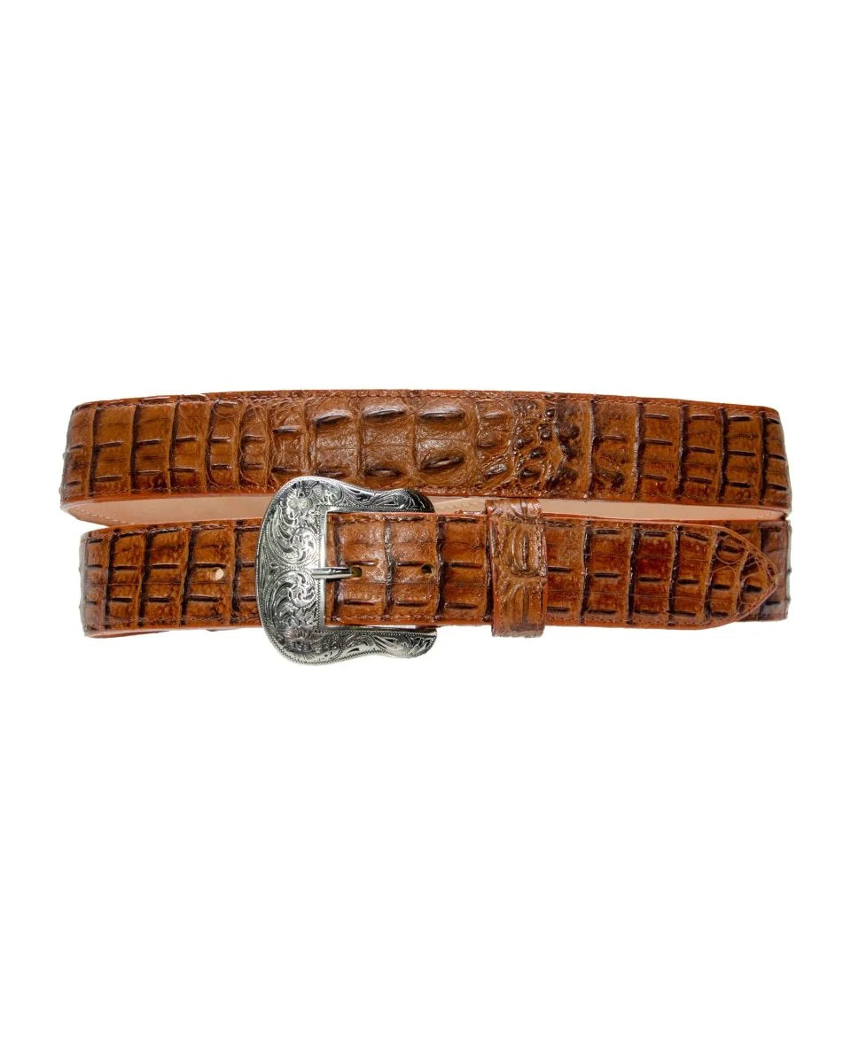 Cowtown Cognac Caiman Printed Belt - H6074
