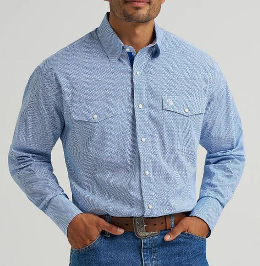 WRANGLER GEORGE STRAIT TROUBADOUR NAVY - MENS SHIRT