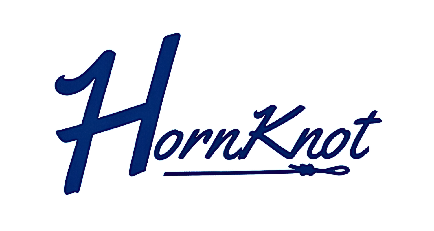 Blue HornKnot logo on white background