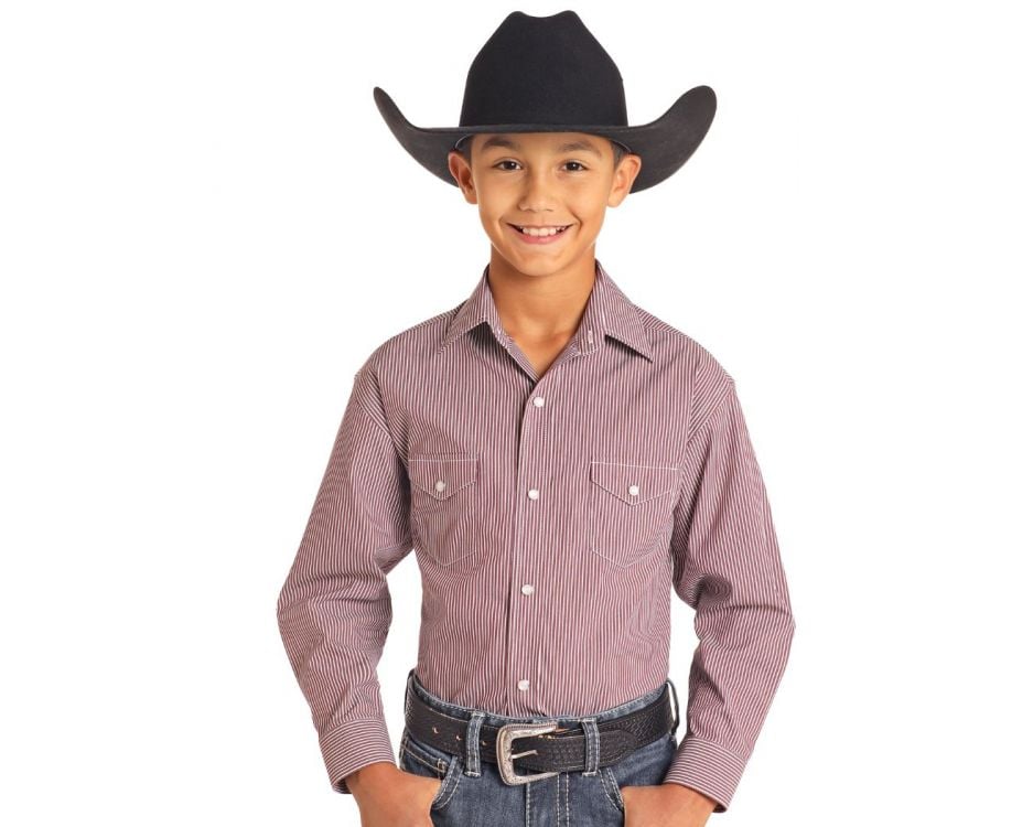 04601 Boys LS 2 Pkt Snap