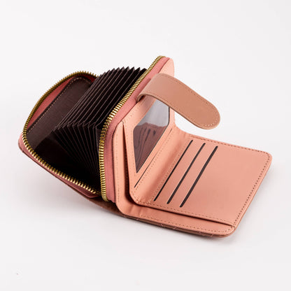 Hana - Diamond-Stitched Pattern Multi Slot  ID Window Wallet