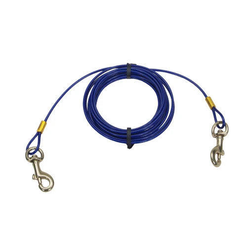 TIE OUT CABLE MED 15' BLUE