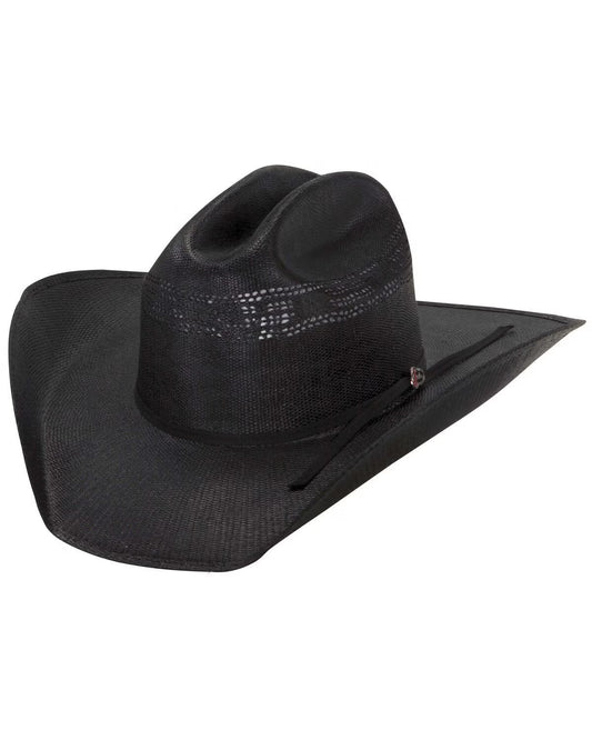 Black cowboy hat on a white background
