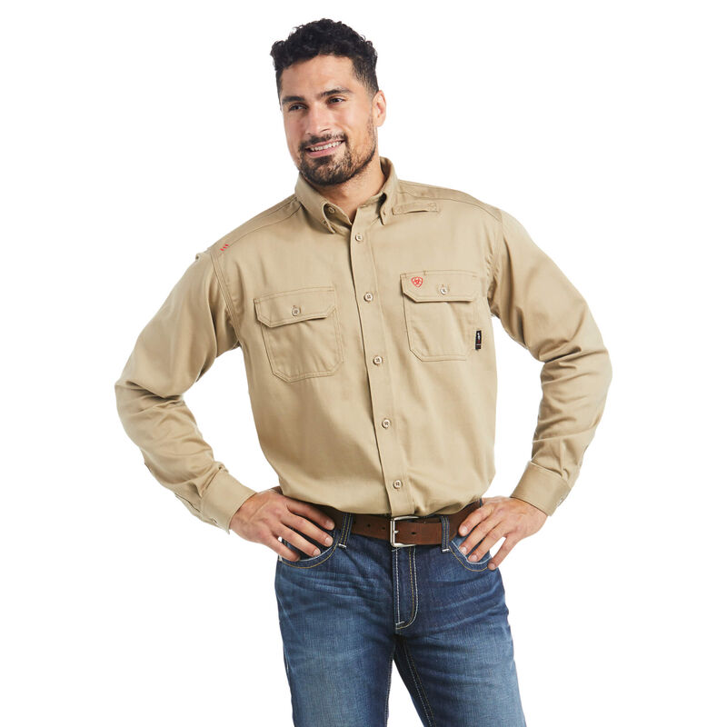 FR Solid Work Shirt - Khaki - 10012251