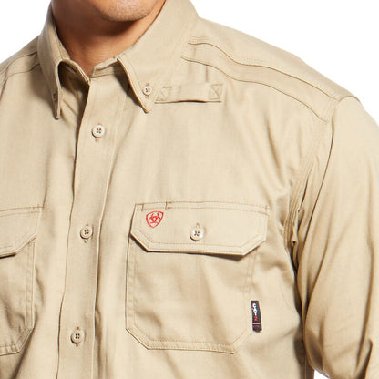 FR Solid Work Shirt - Khaki - 10012251