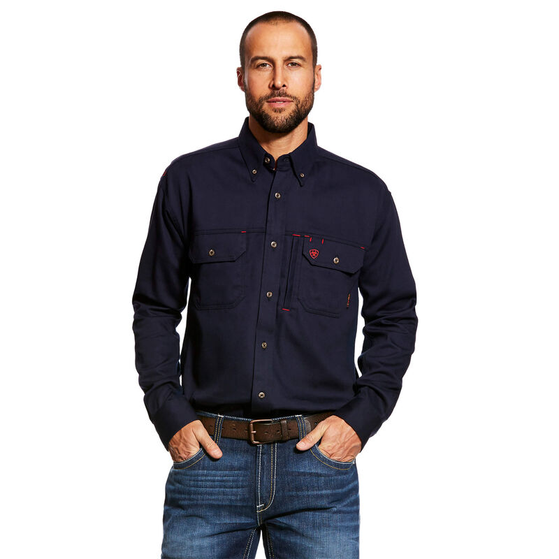 FR Solid Vent Work Shirt - Navy - 10019062