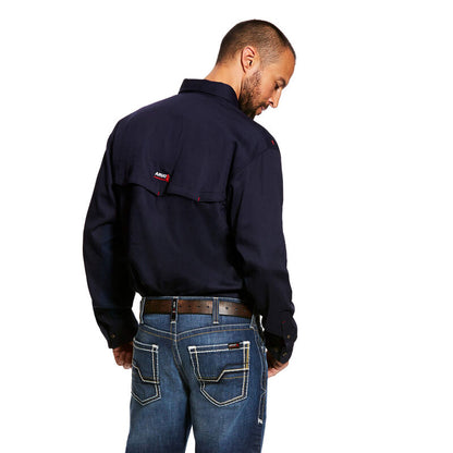 FR Solid Vent Work Shirt - Navy - 10019062