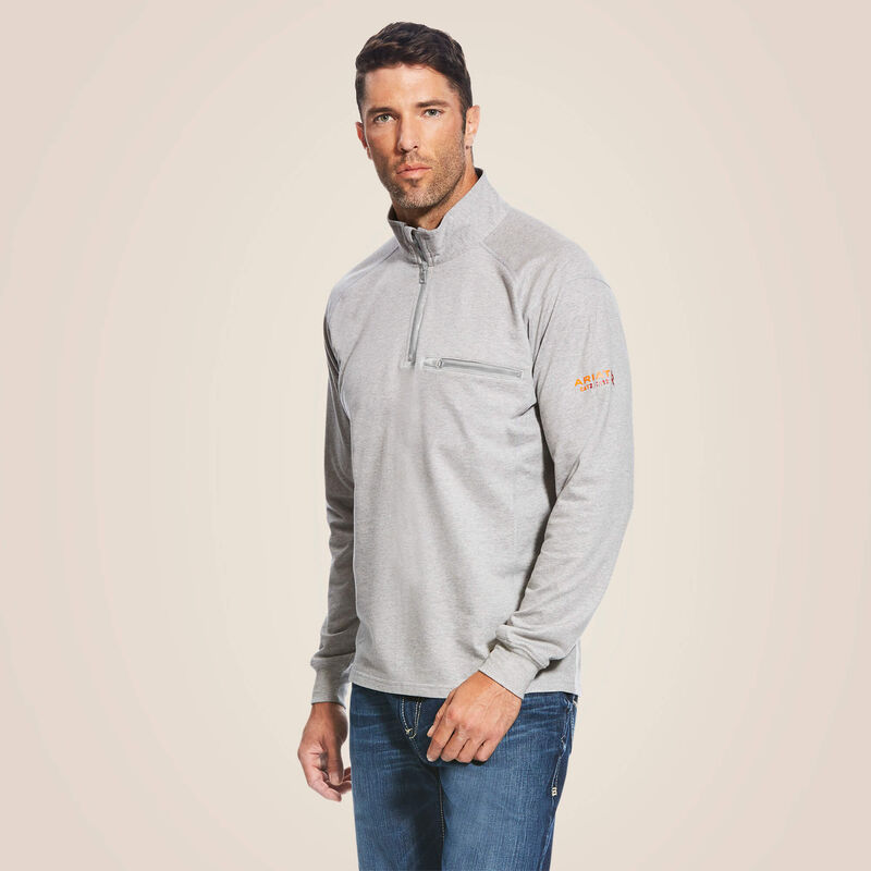 FR Rev 1/4 Zip Top - Silver Fox Heather - 10022334