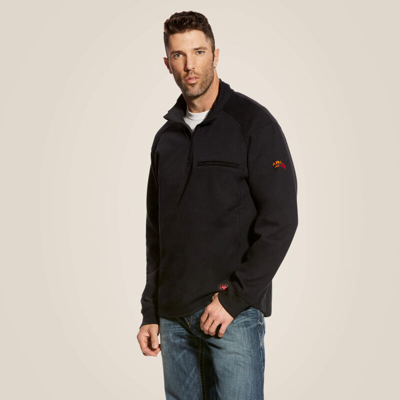 FR Rev 1/4 Zip Top - Black - 10023985