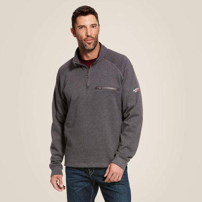 FR Rev 1/4 Zip Top - Charcoal Heather - Men - 10027924