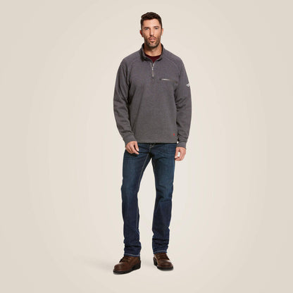 FR Rev 1/4 Zip Top - Charcoal Heather - Men - 10027924